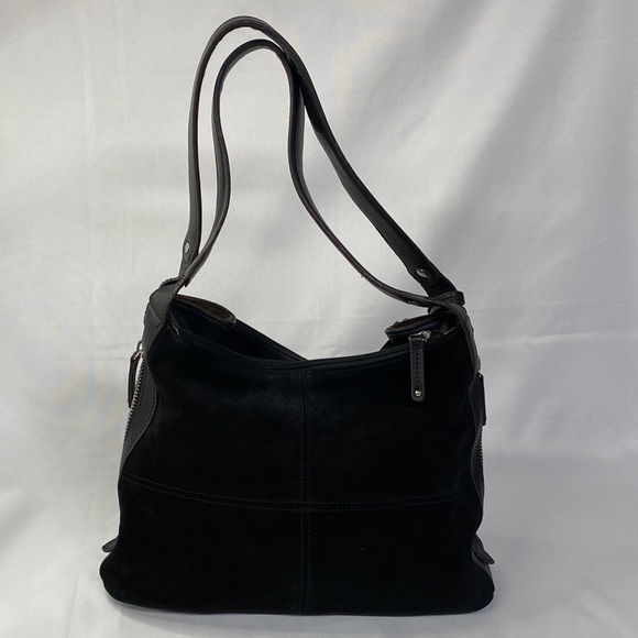 Tignanello Women's Black Suede Shoulder Bag - Picture 2 of 16